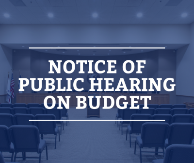 notice of public hearing on budget