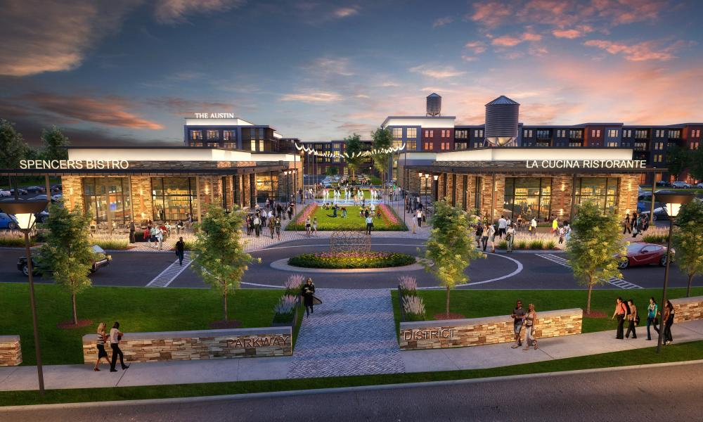 Parkway at the District City of Corinth, Texas