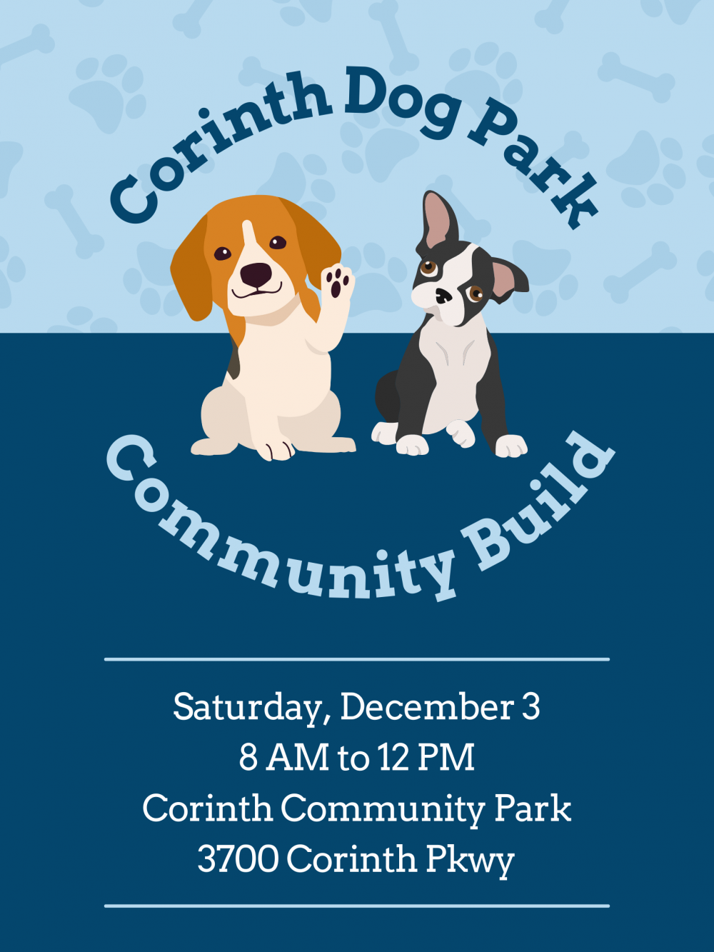 VOLUNTEER NOW FOR CORINTH DOG PARK COMMUNITY BUILD City of Corinth Texas
